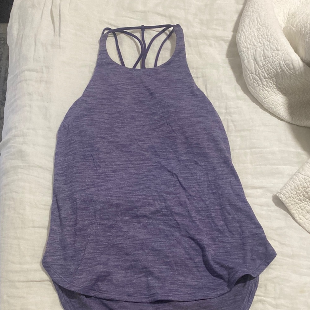 lululemon athletica Purple Sleeveless Tank Top with Crew Neck and Relaxed Fit